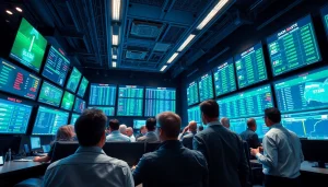 Engaging atmosphere of sportsbooks in New Brunswick with bettors analyzing odds and strategies.