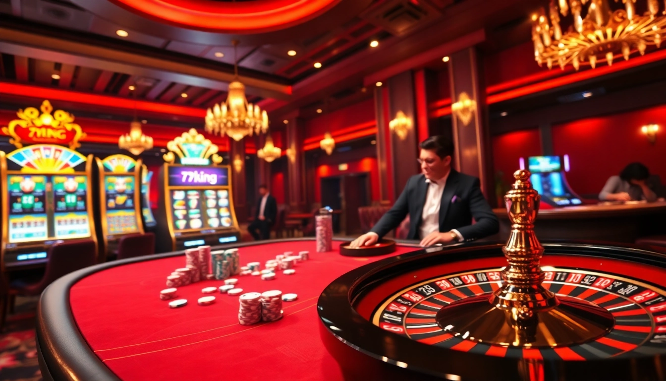 Experience the excitement of gaming at 79king Casino with vibrant slot machines and thrilling poker tables.