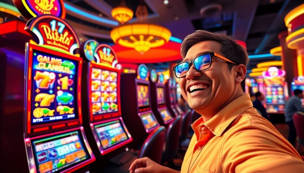 ชนะรางวัลบนเครื่อง 918kiss slot ที่มีสีสันสดใสในคาสิโนออนไลน์