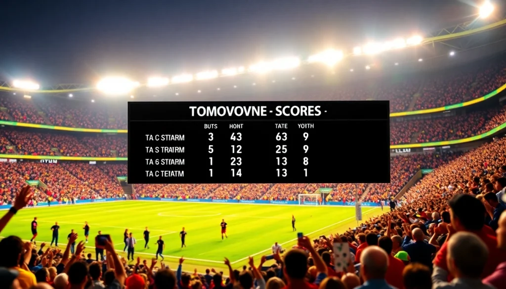 บ้านผลบอลพรุ่งนี้ และการแสดงคะแนนการแข่งขันฟุตบอลที่น่าตื่นเต้น