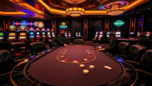 Engage in high-stakes gaming at a luxurious kkwin vip poker table.