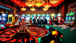 Experience the excitement of roulette at xx88 com with a vibrant casino scene featuring players and chips.