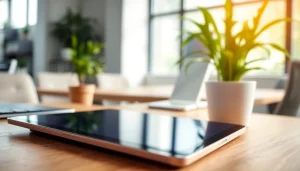 Usando el iPad Pro M4 para trabajar en un entorno moderno y profesional.