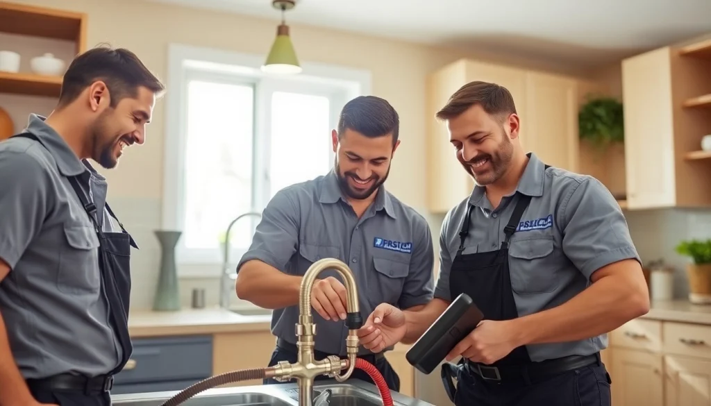 Plumber near Riverside, CA fixing a leaky sink in a bright kitchen.