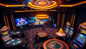 Exciting online casino games at https://nova8886.com/ with vibrant poker tables and dynamic slot machines.