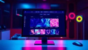 Innovative NSFW AI platform interface showcasing vibrant artwork and a user-friendly design.