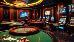 DewaCasino players enjoying an exhilarating round of roulette at a stylish casino table.