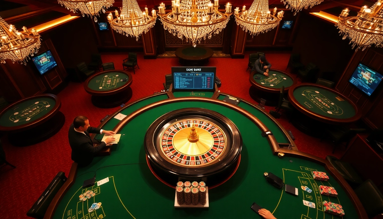 Engaging players at a casino excitedly check ket qua bong da results on a digital display.