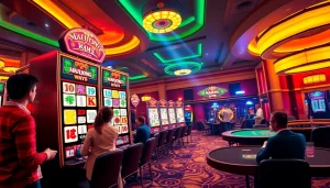 Rasakan sensasi mesin slot Mahjong Ways 2 dengan gulungan yang berwarna-warni dan atmosfer kasino yang mendalam.