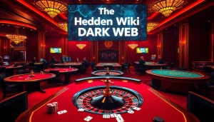 Engaging players at a luxurious casino table inspired by the hidden wiki dark web.