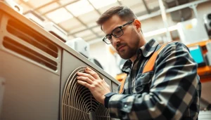 Inspect high-quality Wholesale AC Units for Contractors with a professional contractor in a bright warehouse.