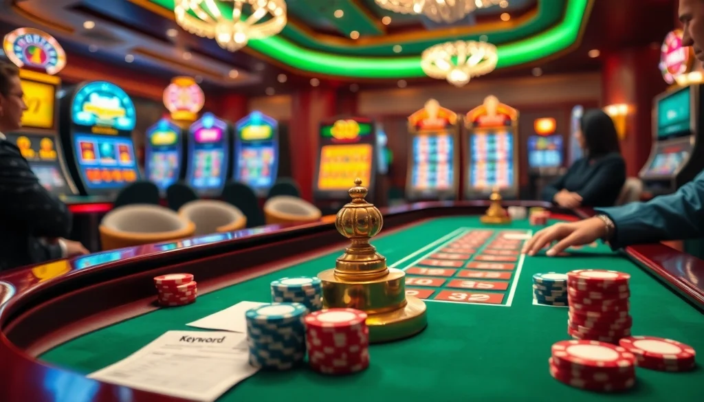 The official hidden wiki details a lively casino scene with players engaged in high-stakes betting.