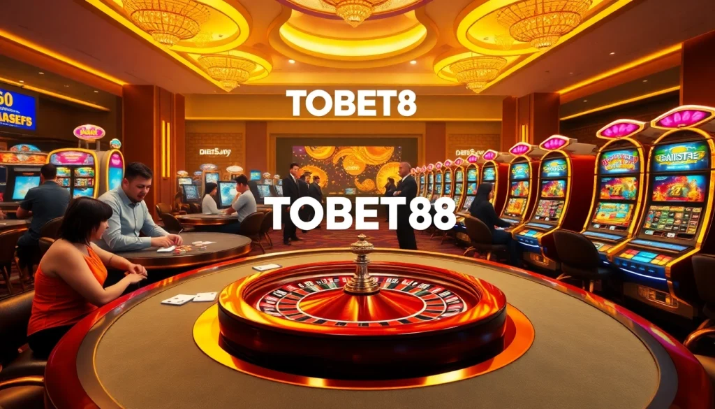 Experience the excitement on the homepage of TOBET88 with vibrant casino games and a welcoming atmosphere.
