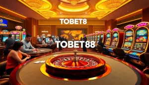 Experience the excitement on the homepage of TOBET88 with vibrant casino games and a welcoming atmosphere.
