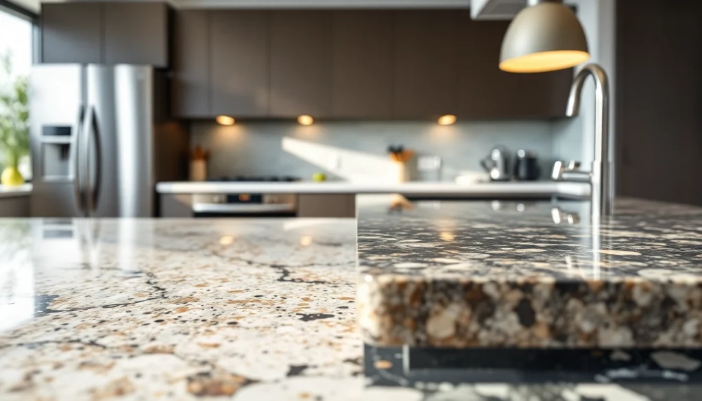 Assessing Kitchen Worktops Prices with a focus on lavish finishes in a modern kitchen.