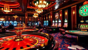 Players enjoying exciting games at a vibrant casino scene reflecting bdjl.org's energy.