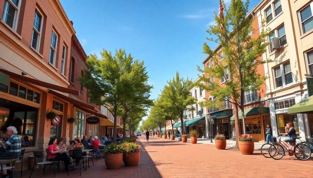 Residents enjoying a café in Clarksburg, showcasing community warmth and historic charm.