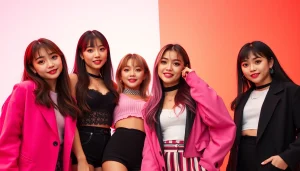 blackpink members showcase their unique styles and vibrant personalities in a colorful setting.