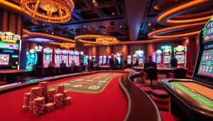 KJC members winning at an upscale casino table, showcasing vibrant gambling action and excitement.