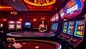 Experience thrilling gameplay at U888 online casino with vibrant tables and immersive atmosphere.