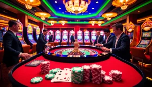 Experience thrilling gambling moments with Haywin in a luxurious casino environment.