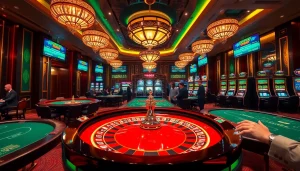 Players engaging in lively gambling action at a casino featuring the NK88 experience.