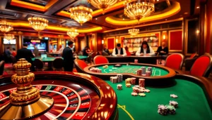 Experience the thrill of winning at https://rr88.navy/ with vibrant casino visuals featuring poker chips and roulette.