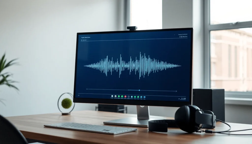 Generate immersive AI Voice experiences with a modern interface and sound waves.