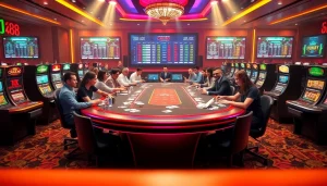 Experience thrilling poker at BJ38 with vibrant gamers and luxurious table settings