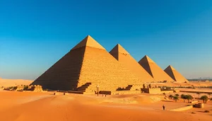 Exploring the ancient pyramids with unique architectural features and stunning surroundings.