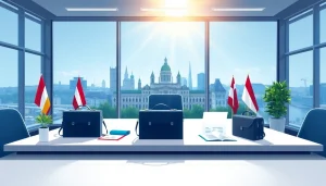 Explore the benefits of soparfi in a luxurious corporate environment with a modern office setup.