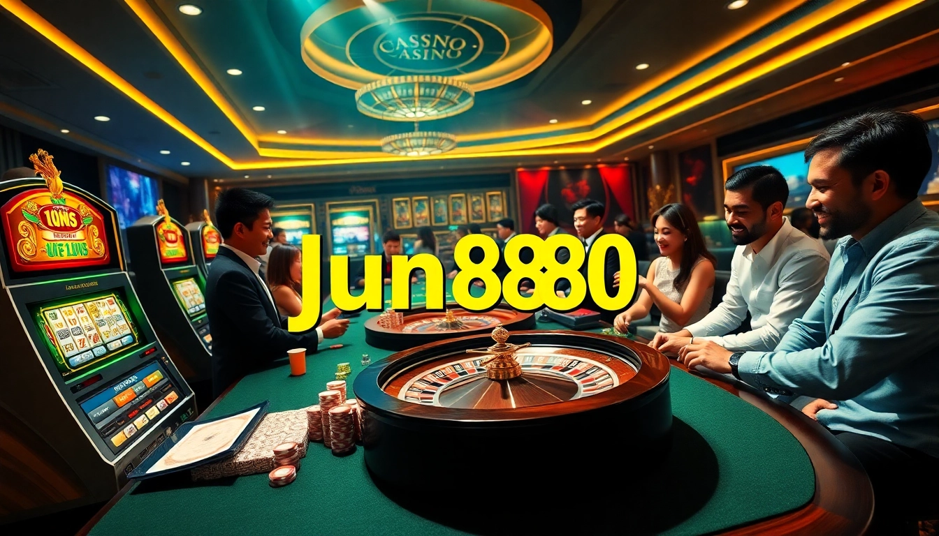 Experience the thrill of Jun888 with vibrant casino games and community excitement.