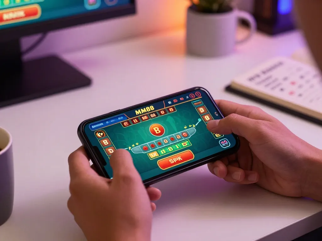Engaging gameplay on the MM88 app showing live baccarat, highlighting strategic betting moments