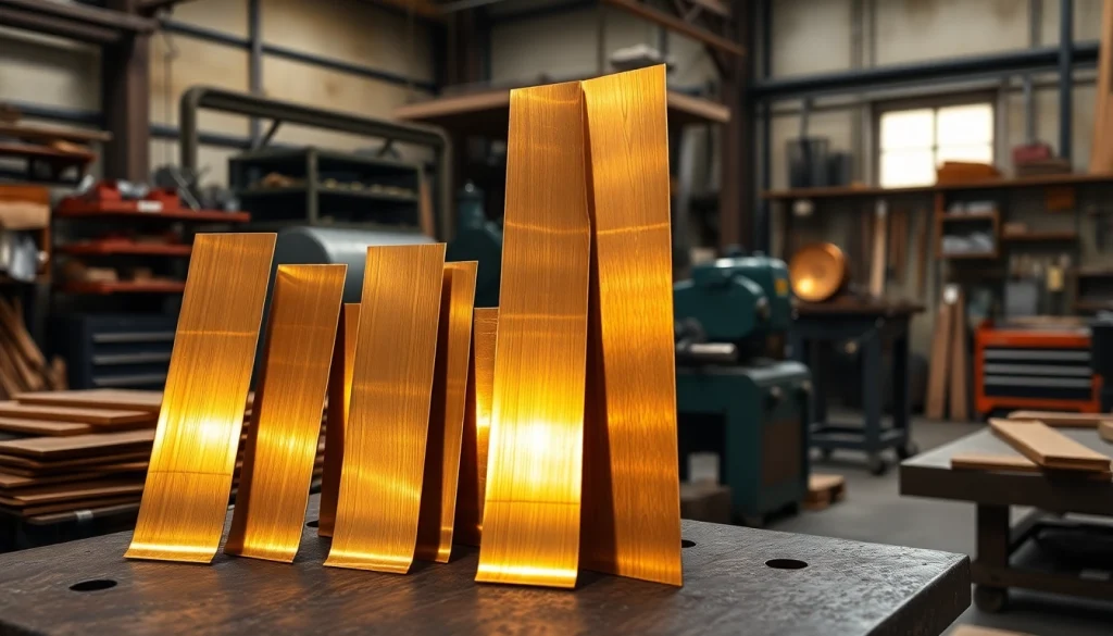 Platbanda bronz grafitat prezentată într-un atelier profesional de prelucrare a metalelor, evidențiind măiestria de calitate.