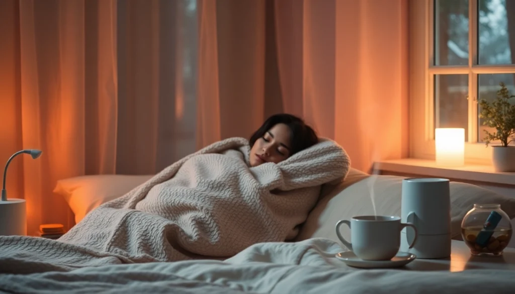 居心地の良く温かい場所で、風邪を一晩で治すための効果的な方法