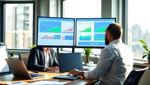 Analyze google ads edmonton performance in a vibrant digital marketing workspace.