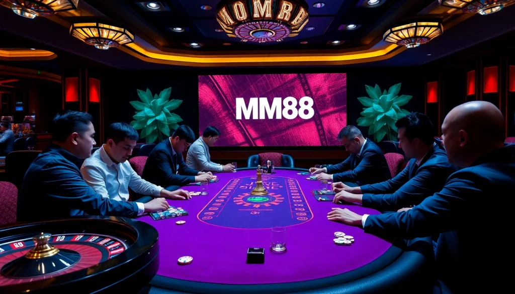 Experience high-stakes excitement at https://mm88.land/ with thrilling poker games and vibrant casino atmosphere.
