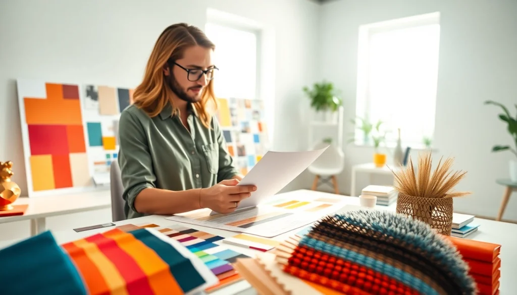 Projektant wnętrz online tworzy unikalne pomysły w inspirowanym biurze.