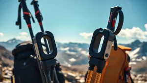 Freelock mechanisms displayed prominently in an outdoor gear setup, showcasing durability and functionality.