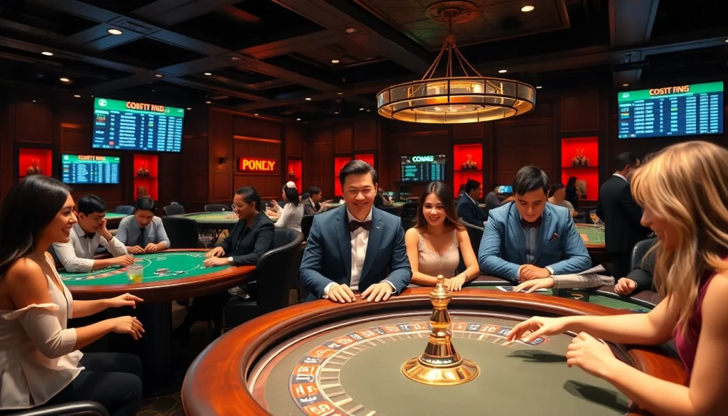 Experience the vibrant and inviting atmosphere of 슈어맨's safe betting environment with engaged players and modern gaming elements.