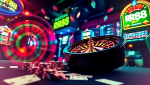 Experience high-stakes excitement at RR88 with dynamic casino gaming visuals.