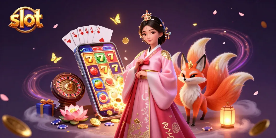 Spin vibrant slot games with a graceful woman and lucky fox in a dynamic 3D casino scene.