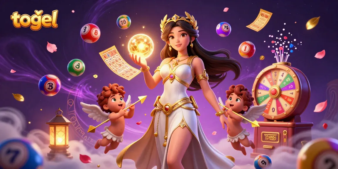 Immerse in a scenic togel experience with vibrant lottery balls and enchanting characters.