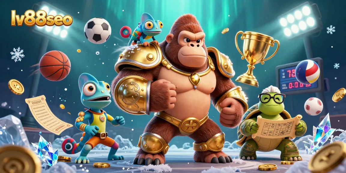 Engage with the dynamic world of lv88seo, featuring a gorilla king and vibrant sports elements.
