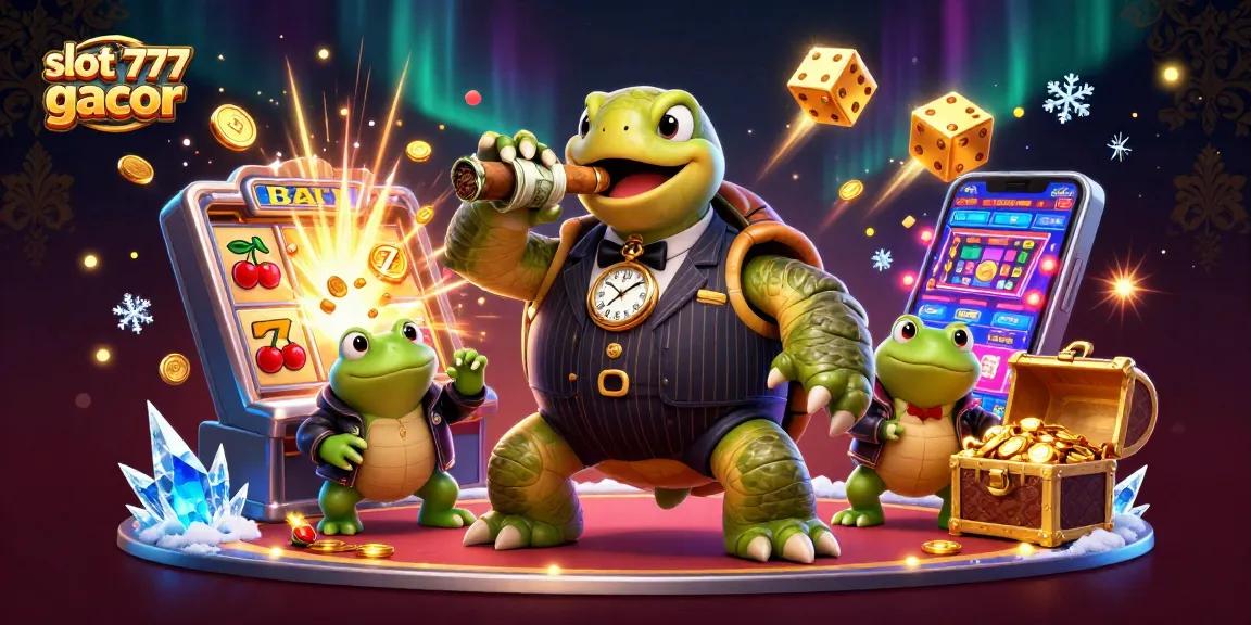 Experience thrilling wins with slot 777 gacor in a dynamic casino scene filled with vibrant game elements.