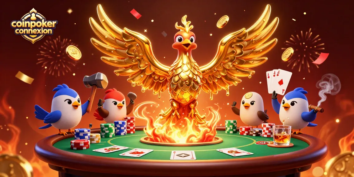 CoinPoker connexion : jouez aux cartes autour d'une table dynamique avec des jets de confettis et des récompenses.