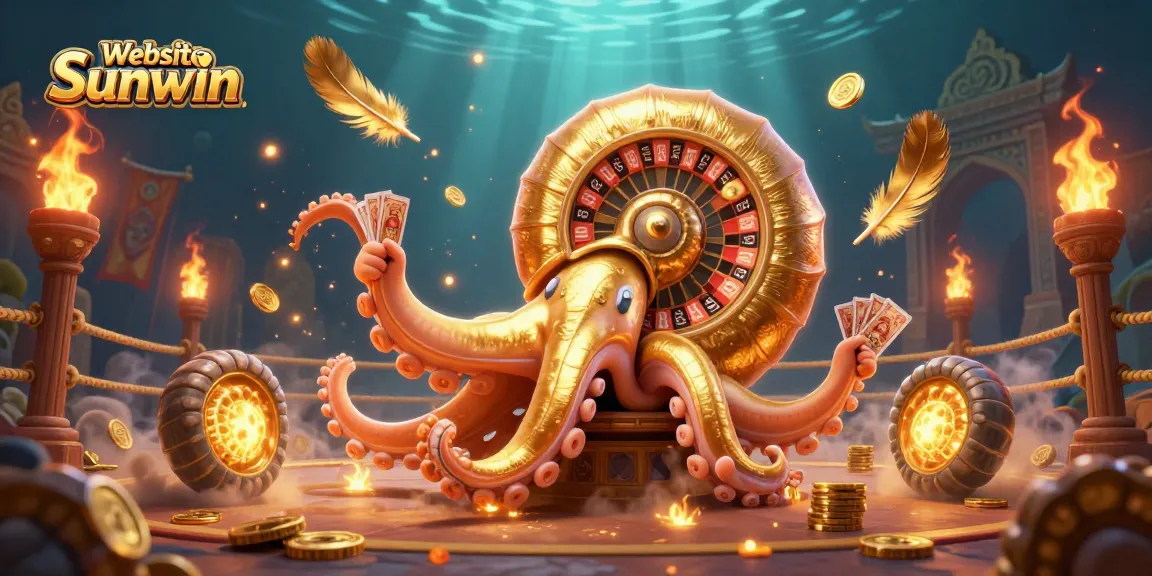 Experience the excitement at Website Sunwin with a 3D nautilus roulette and animated casino scene.